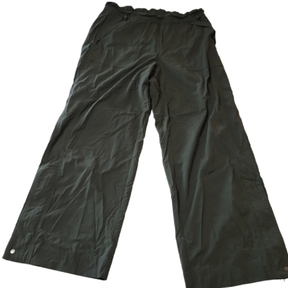 Athleta Trekkie High Rise Parachute Pant Aspen Olive Green Street wear XL tall - Picture 2 of 13